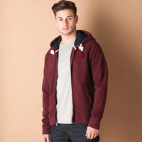 Timberland 添柏岚 Browns River Zip 男士开衫卫衣 红棕色 S