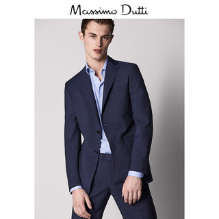 Massimo Dutti 02059138400 男士格纹羊毛西装 