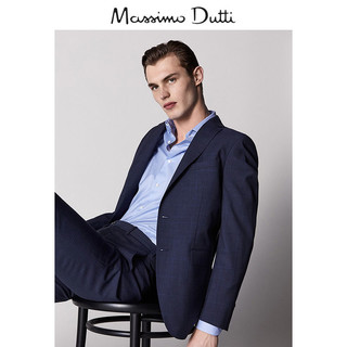 Massimo Dutti 02059138400 男士格纹羊毛西装 