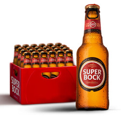 超级波克（SuperBock）经典黄啤 250ml*24瓶 小瓶 整箱啤酒 葡萄牙原瓶进口 *4件