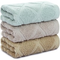 三利 纯棉素色毛巾 3条装 100g/条 32*72cm 每条独立包装