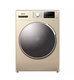 三洋（SANYO）10公斤变频洗烘一体滚筒全自动洗衣机 等离子焊接内筒 大容量（凯撒金）WF100BHI576SJ