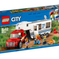LEGO 乐高 城市组系列 60182 小颗粒积木拼插玩具 亲子野营房车
