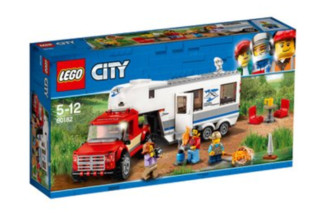 LEGO 乐高 城市组系列 60182 小颗粒积木拼插玩具 亲子野营房车