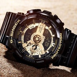 卡西欧ga110 时尚户外防水防震大表盘黑金电子表 g-shock GA-110GB-1A