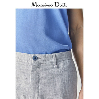 Massimo Dutti 00007007811 男士亚麻棉休闲裤