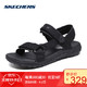 Skechers斯凯奇男鞋新款时尚网布凉鞋 鞋头加宽美式休闲鞋 65524 黑色/BLK 39.5