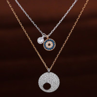 SWAROVSKI 施华洛世奇 Crystal Wishes Evil Eye 5272243 恶魔之眼二合一项链套装