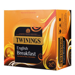 英国川宁(TWININGS) 英式早餐红茶50包*2.5g 波兰进口茶叶袋泡茶包