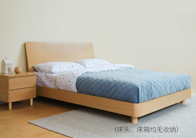 样子生活 103°简配木色床 无床箱 1.5m