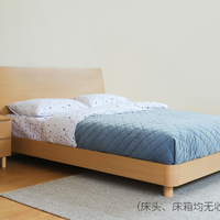 样子生活 103°简配木色床 无床箱 1.5m