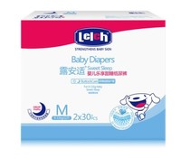 Lelch 露安适 夜用婴儿纸尿裤M60片 彩箱装