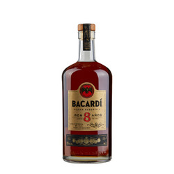 百加得（Bacardi）洋酒 朗姆酒 八年朗姆酒 1L+欧联达因 墨西哥银标龙舌兰 750ml