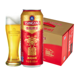 青岛啤酒（TsingTao） 青岛啤酒 福如东海 10度 500ml*12听 1箱装 *5件