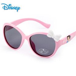 迪士尼儿童偏光太阳镜 小孩墨镜女孩 防炫目眼镜 粉红色