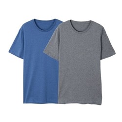 网易严选 男士纯棉圆领短袖T恤2件装 *2件 +凑单品
