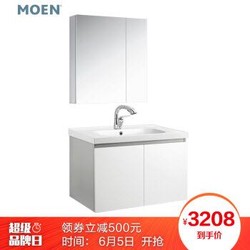 摩恩（MOEN） 浴室柜组合罗亚系列卫生间洗脸盆面盆卫浴套装 750mm柜子+91035抽拉龙头+600mm镜柜+凑单品