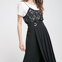 VERO MODA 317319505 女士百褶七分阔腿裤