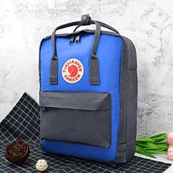 北极狐(Fjallraven) 防水耐磨背包 简约时尚休闲运动双肩包 Kanken Classic 23510 031/525石墨黑/蓝16L+凑单品