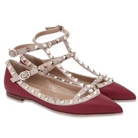 VALENTINO Garavani Rockstud Ballerina Flats 女士铆钉平底鞋