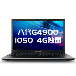 Hasee 神舟 战神 K670D-G4D4 15.6英寸游戏笔记本（G4900、4GB、1TB、GTX1050 4GB）