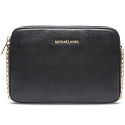MICHAEL KORS 迈克·科尔斯 BEDFORD系列 32F5GBFC3L 女士黑色牛皮金属链条大号单肩斜挎包