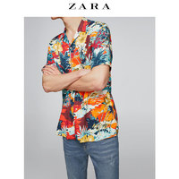 ZARA 04409208600 男士短袖海滩印花衬衫