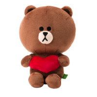 LINE FRIENDS 布朗熊 爱心款坐姿款 25cm