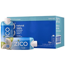 Cocacola 可口可乐 ZICO 100% 天然椰子水NFC果汁饮料 330ml*12 整箱(泰国进口)