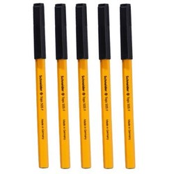 施耐德（Schneider）圆珠笔原子笔经典黄杆0.5mm Tops505F 黑色 5支装 *5件
