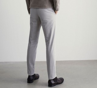 Massimo Dutti 00004014805 男士斜纹理织布休闲裤 