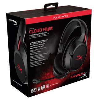 HYPERX 极度未知 Cloud Flight 天箭 耳罩式头戴式降噪2.4G无线游戏耳机 黑色