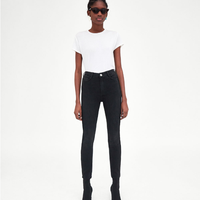 ZARA TRF 06045208800 女士带饰边紧身牛仔裤 