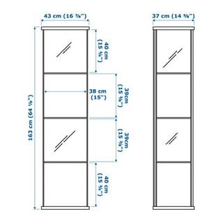 IKEA 宜家 DETOLF 德托尔玻璃门柜