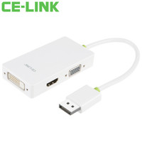 CE-LINK 1096 DP转VGA HDMI DVI三合一转换器 