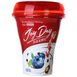 伊利 Joy Day 风味发酵乳 吸果杯蓝莓酸奶 220g *33件