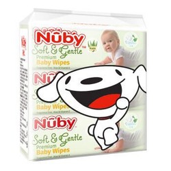 Nuby 努比 婴儿湿巾 80片×3包 *6件