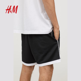 H＆M HM0577030 男士黑白撞色沙滩裤 