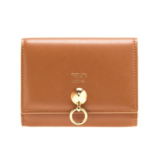 FENDI 芬迪 女士名片夹焦糖棕色 BUSINESS CARD CASE 8M0217 6GM F119Z CARAMELLO LIMONE+OS