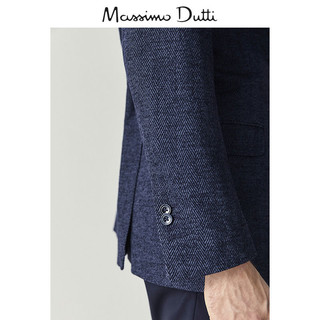 Massimo Dutti 02013076400 男士棉毛修身人字细纹西服