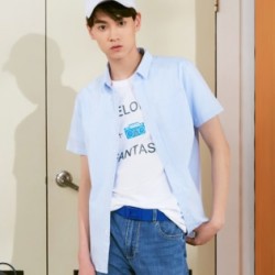 Meters bonwe 美特斯邦威 661226 男士短袖衬衫