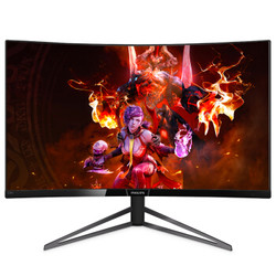 PHILIPS 飞利浦 278M6QJEB 猛腾 27英寸 VA曲面电竞显示器（1800R、144Hz、FreeSync）