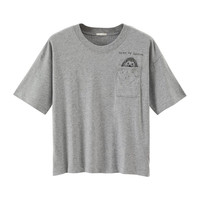 GU 极优 304324 刺猬插画 女士印花T恤