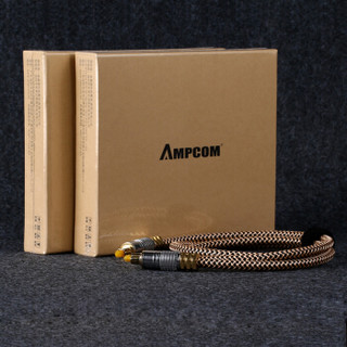 安普康（AMPCOM）AMAFLGD1830 音频线数字光纤 锌合金方口全铜外壳高保真家庭影院功放音响连接线 金色3米
