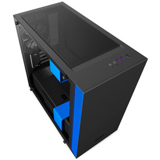 NZXT 恩杰 H400 M-ATX机箱 蓝黑