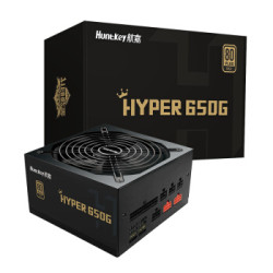 Huntkey 航嘉 HYPER650G 额定650W 全模组 电源（80PLUS金牌）