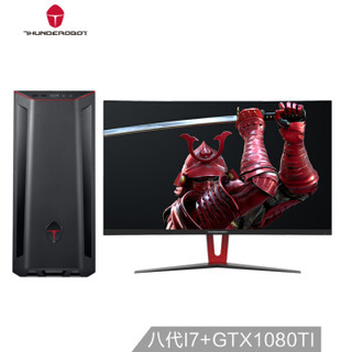  ThundeRobot 雷神 Force T8Ti 游戏台式整机（i7-8700K、16GB、256GB+2TB、GTX1080Ti 11G、27英寸）