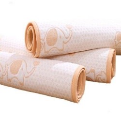 象宝宝(elepbaby)婴儿尿垫 四层加厚 防水透气护理垫 宝宝尿垫100X60CM(2条装)小鹿+大象 *2件