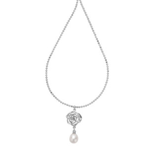 DOWER&HALL 纯银玫瑰珍珠项链