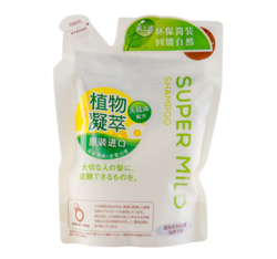 资生堂惠润（SUPER MiLD）柔净（绿野芳香）洗发露 替换装 400ml（日本原装进口洗发水） *3件